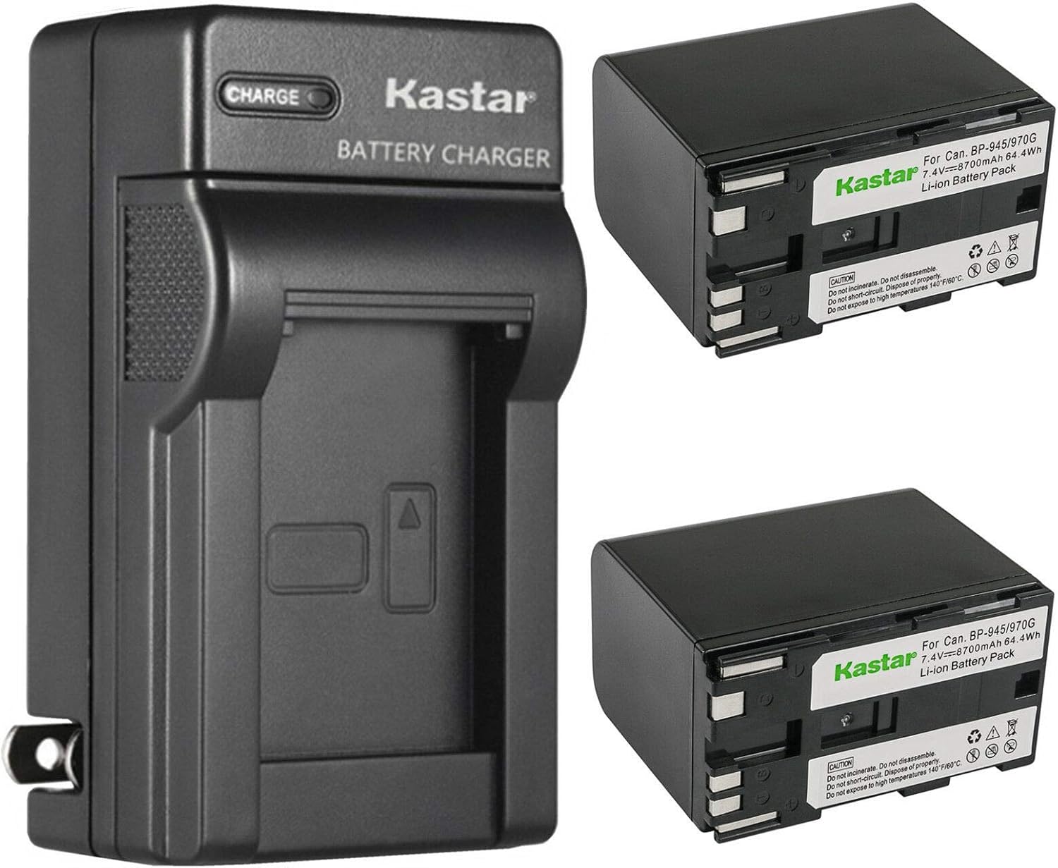 Kastar 2-Pack Battery and AC Wall Charger for Canon Cameras