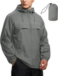 Waterproof Windbreaker Rain Jacket for Men - Lightweight Packable