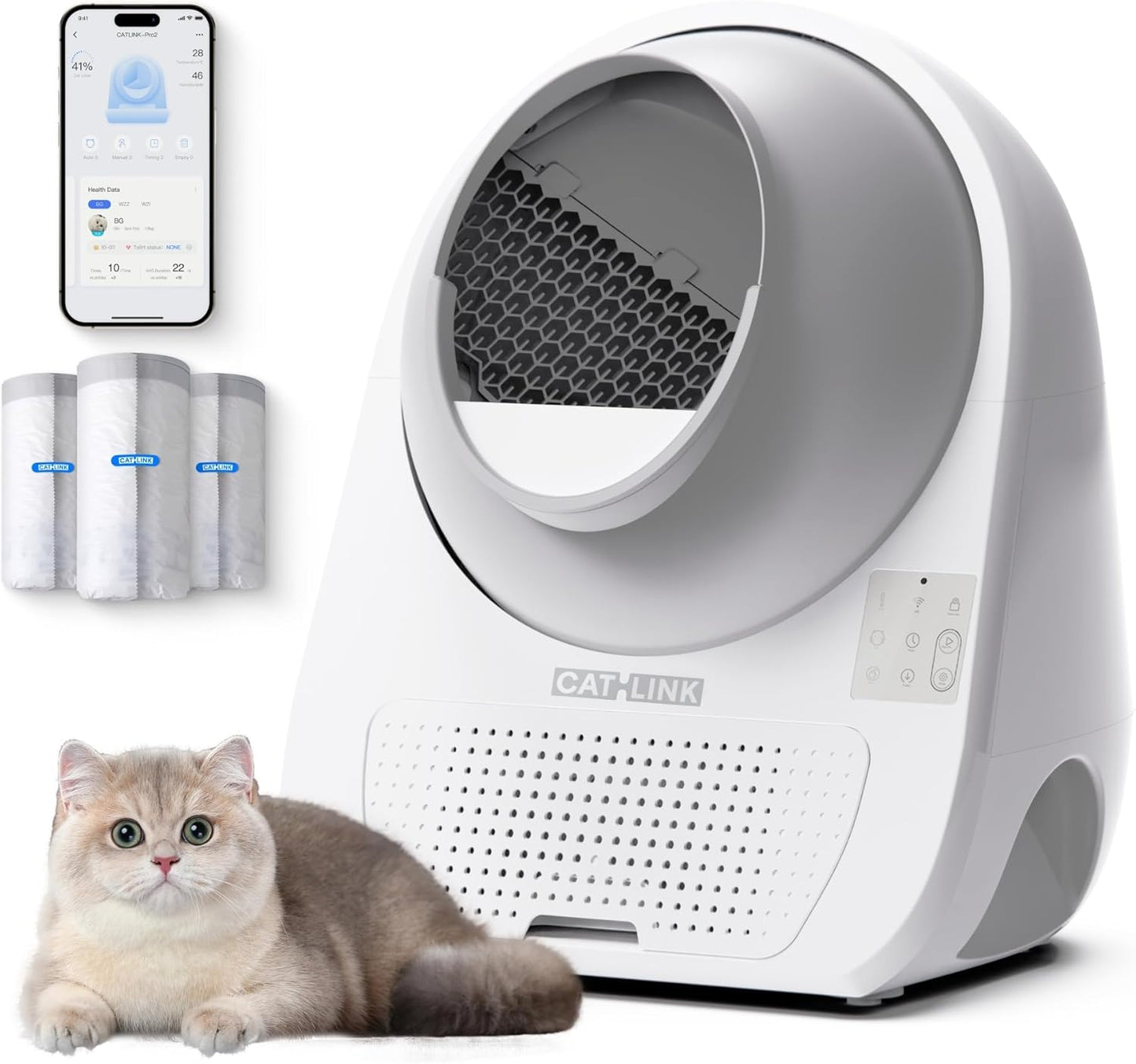 CATLINK Luxury Pro-X: Triple Odor Control & Health Monitoring