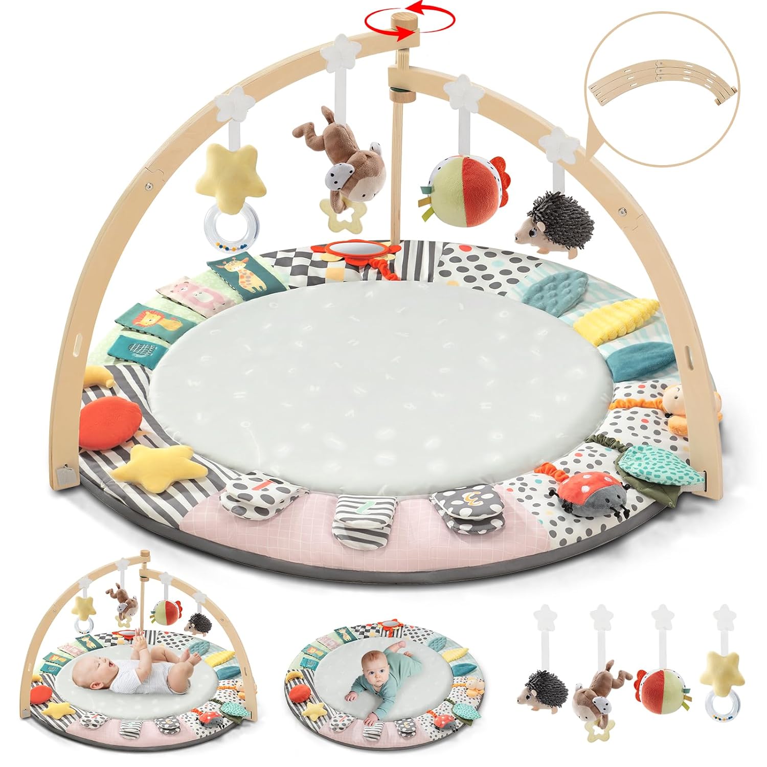 Baby Play Mat Activity Gym with 6 Developmental Zones for Growth