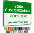 Custom Outdoor Metal Sign 20x20 in Green & White - Personalized