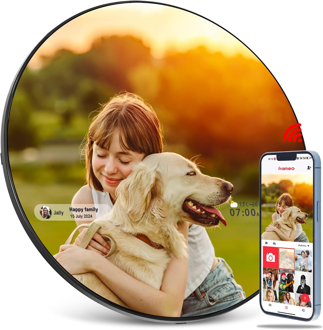 Frameo Digital Picture Frame 10.1in Smart Mirror Display
