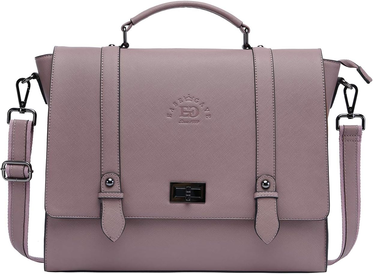 17 Inch Laptop Briefcase for Women in Vintage Purple Style