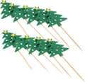 Festive Christmas Tree Cocktail Picks - 10 Pack