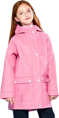 SOLOCOTE Kids Rain Jacket Hooded Lined Waterproof Windproof - Reliable