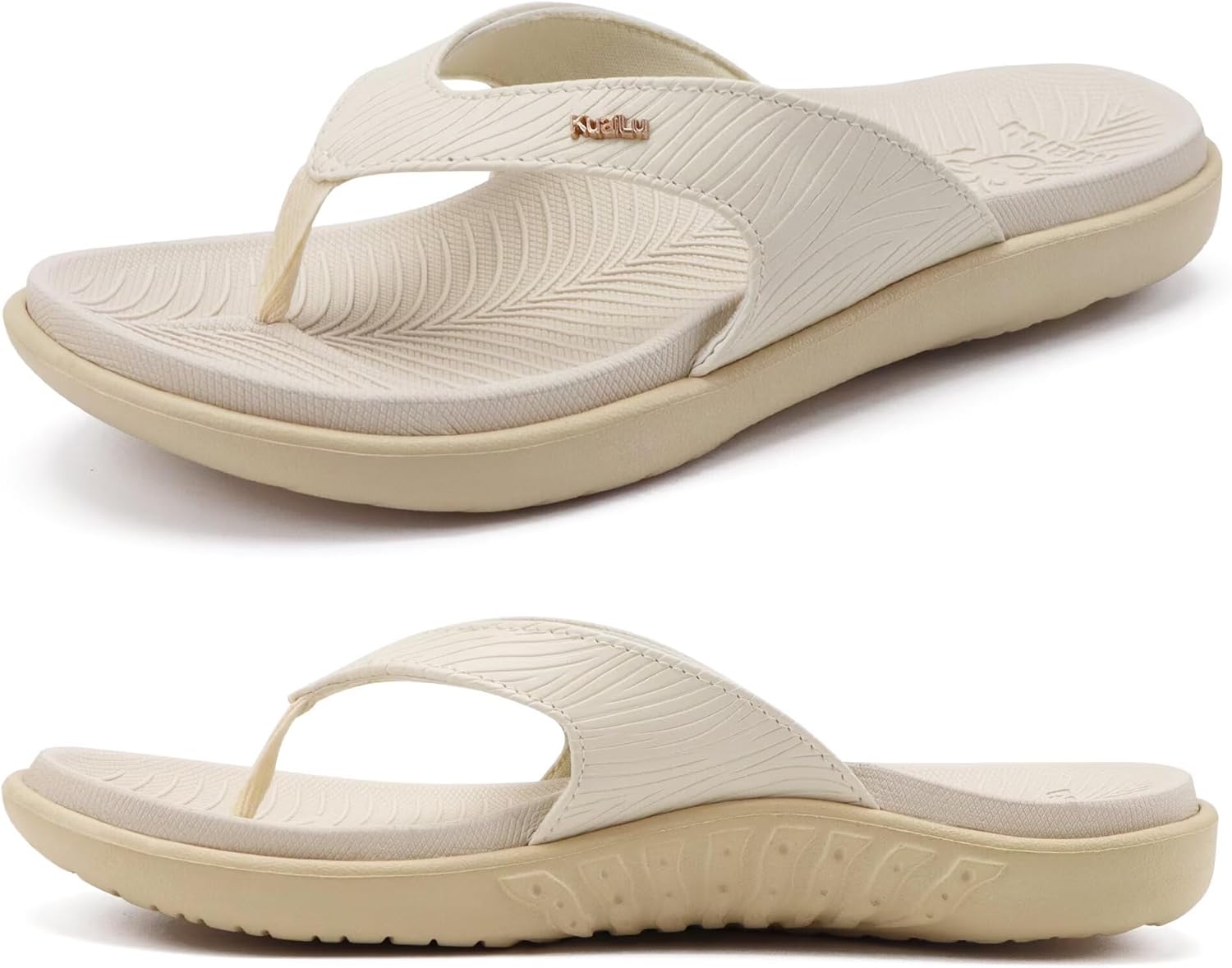 KuaiLu Flip Flops for Women with Arch Support and Comfort