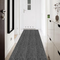 Custom Size Runner Rug 4 ft x 82 ft Non-Slip Rubber Backing - Grey