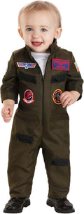 Infant Top Gun Flight Suit Halloween Costume for Baby Girls - Tiny