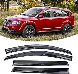 Duolctram 4Pcs Dark Smoke Window Visor Deflectors for Dodge Journey