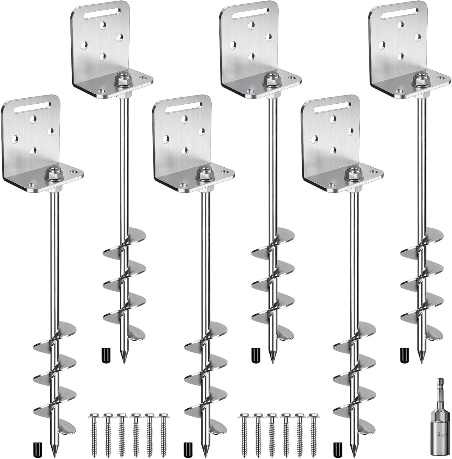 18in 24in Ground Anchors Set for Trampolines and Sheds