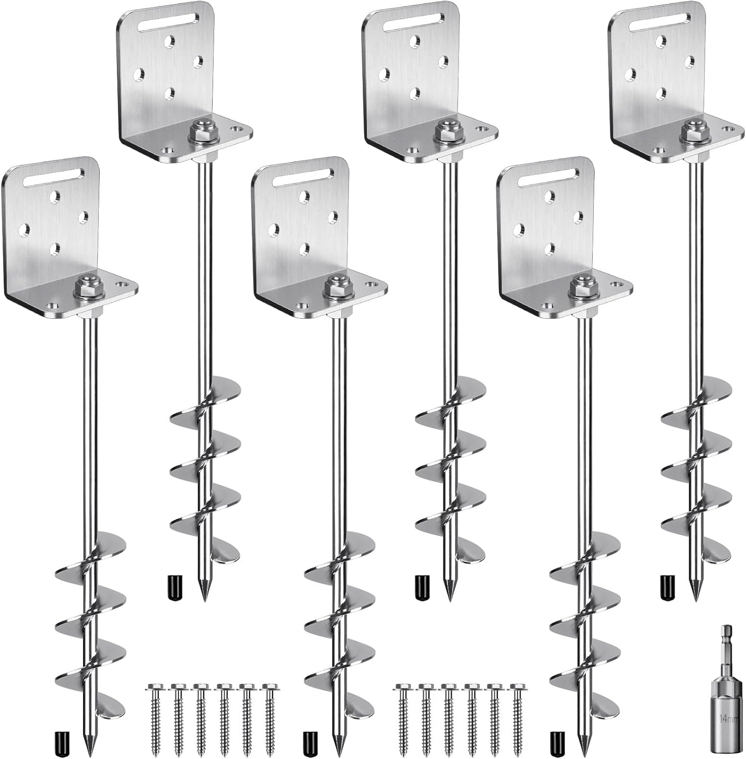 18in 24in Ground Anchors Set for Trampolines and Sheds