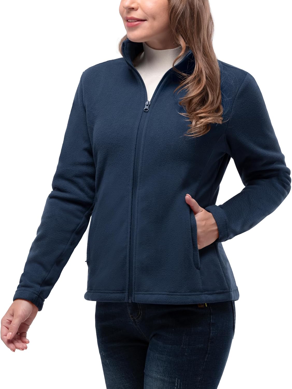 33,000ft Women's Zip Up Fleece Jacket for Winter Activities