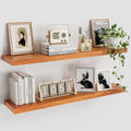 Vivelove Solid Wood Floating Shelves 36 in - Rustic, Sturdy Set