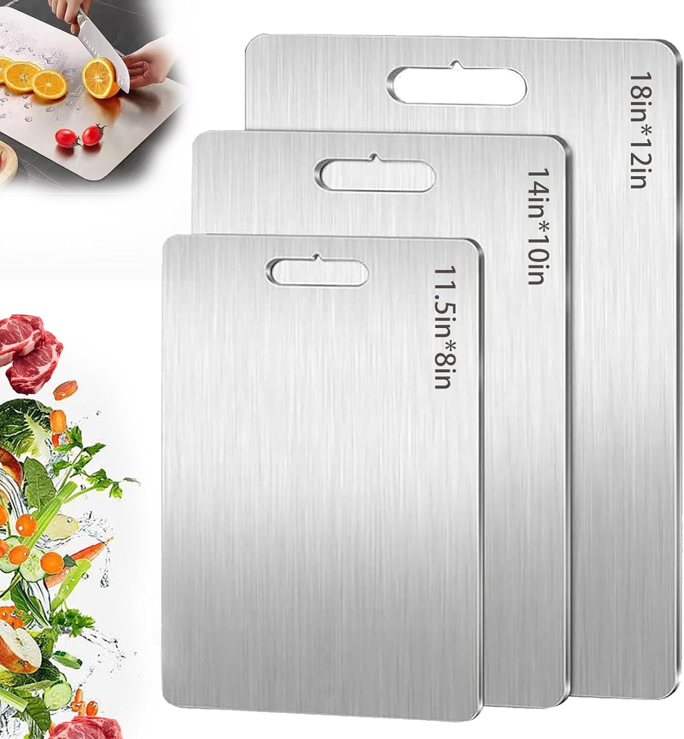 Titanium Cutting Board Set of 3 for Kitchen Use and More