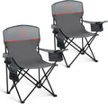 Portable Camping Chair 2 Pack - Lightweight Folding Lawn Chairs