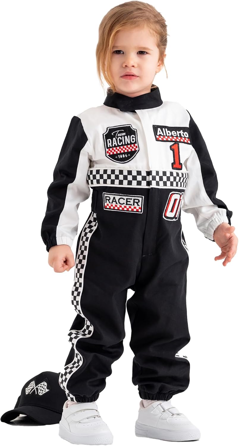 Personalized Handmade Race Car Driver Costume for Toddlers