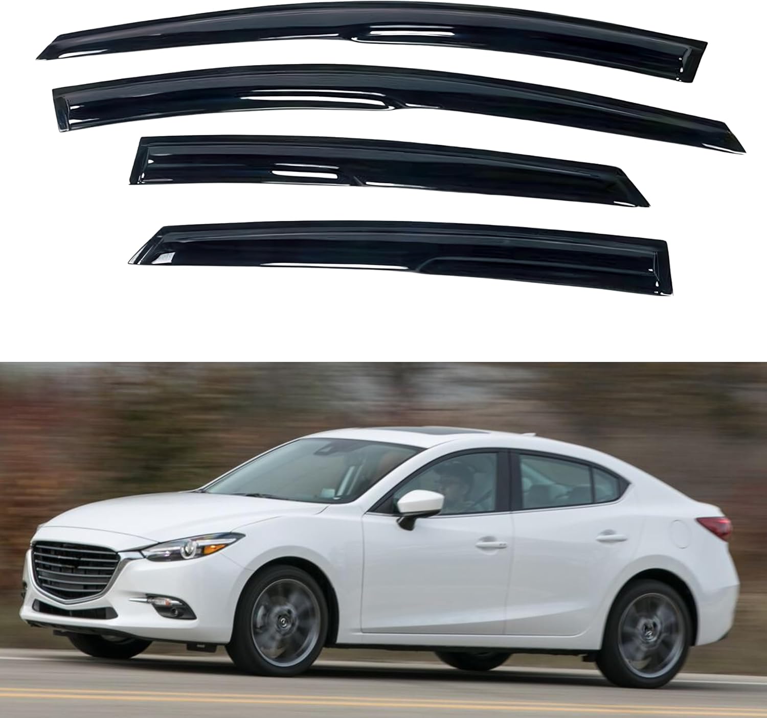 IG Window Visor for Mazda 3 Sedan & Hatchback 2014-2018
