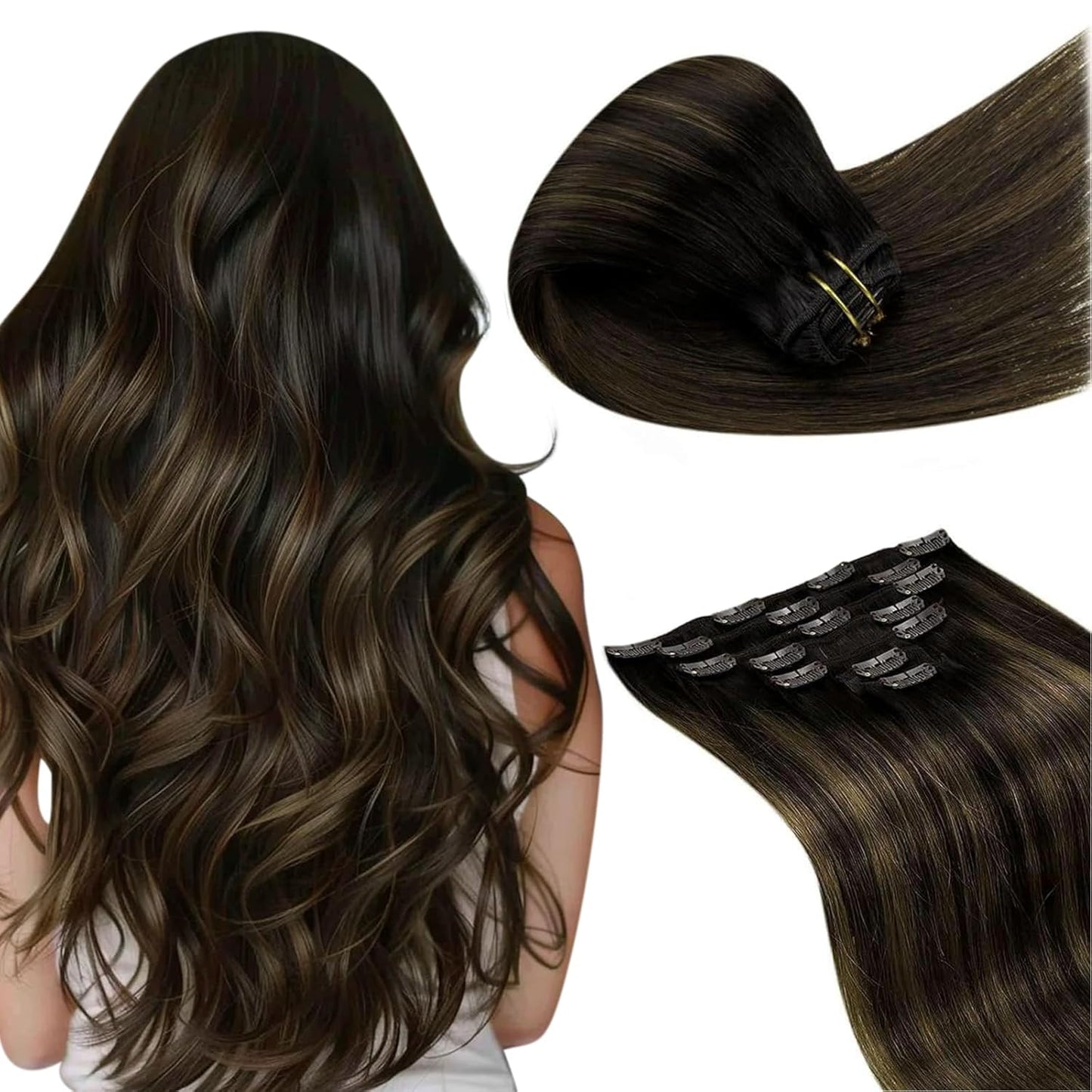 LaaVoo Clip in Hair Extensions for Natural Volume and Style