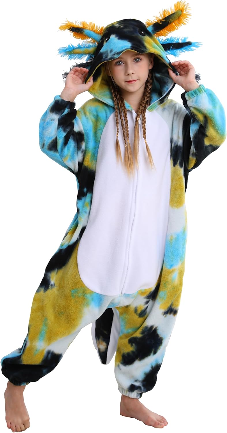 Unisex Children Animal Axolotl Onesie for Halloween Fun
