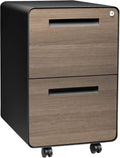 Mobile 2-Drawer File Cabinet Under Desk - Smooth Locking Drawers