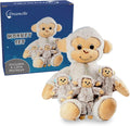DreamsBe Monkey Stuffed Animal with 3 Baby Monkeys - Soft 21in Mom