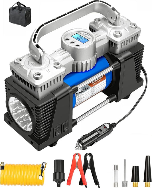 Neakhmer Dual Cylinder Tire Inflator - 130PSI Power!