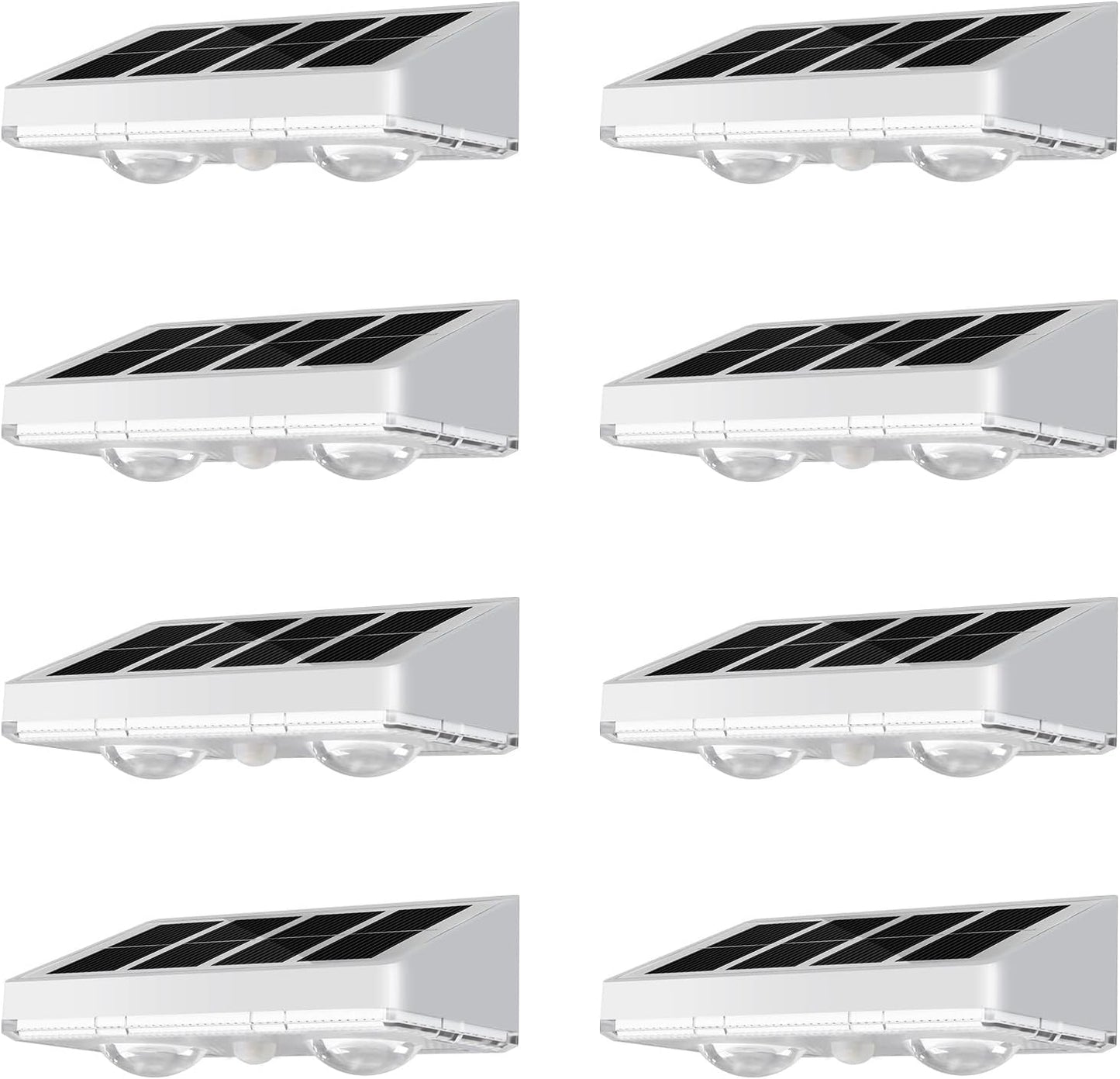 NIORSUN Solar Fence Lights - 8 Pack Waterproof Outdoor Bulbs