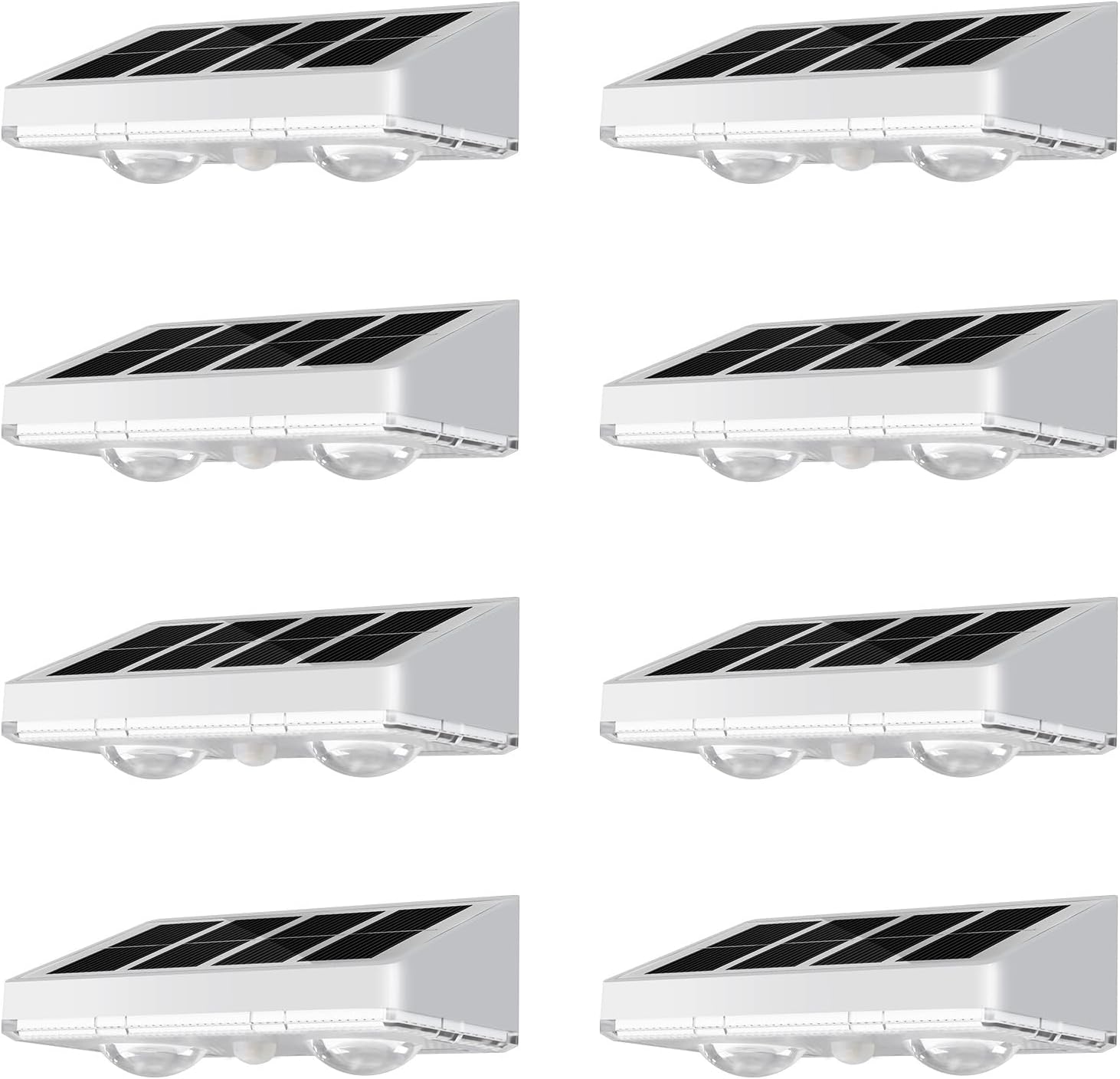 NIORSUN Solar Fence Lights - 8 Pack Waterproof Outdoor Bulbs