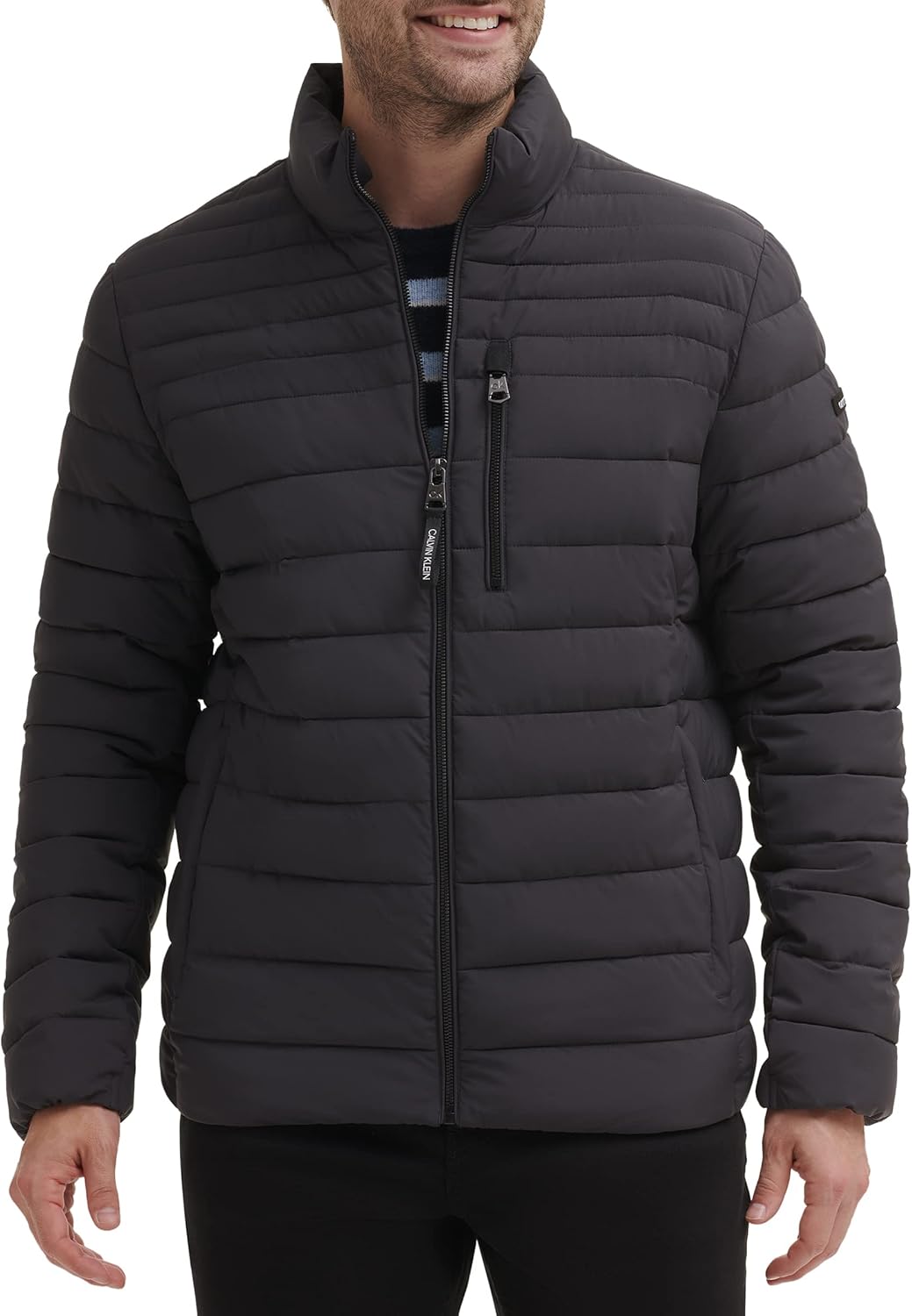 Calvin Klein Men's Full Zip Down Puffer Coat for Ultimate Warmth