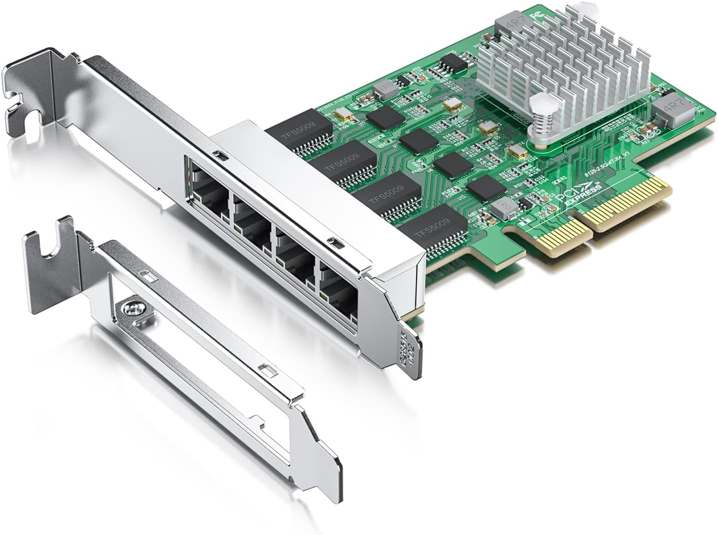 2.5Gbase-T PCIe NIC with Quad RJ45 Ports for High-Speed Networking