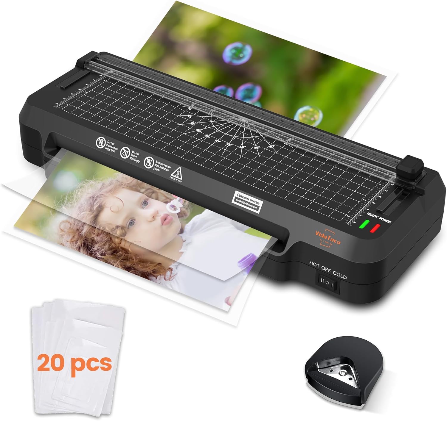 VidaTeco 4-in-1 9-Inch Laminator: Quick Preheat, Includes 20 Laminating Sheets