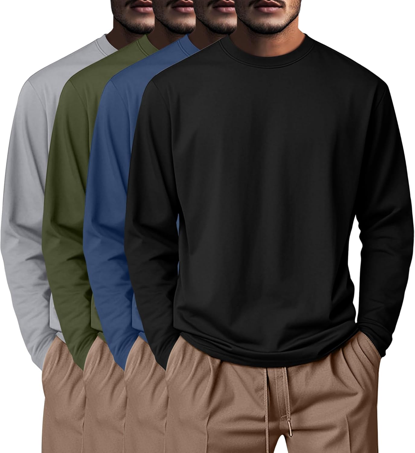 Neer 4 Pack Mens Big and Tall Shirts for Comfort and Style