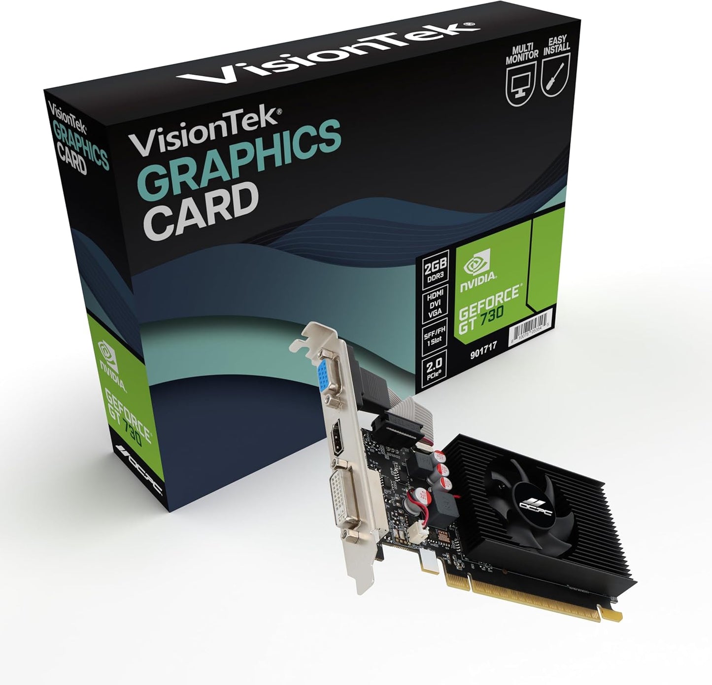 VisionTek GT 730 LP 2GB Graphics Card: Power-efficient, 4K, Multi-Monitor