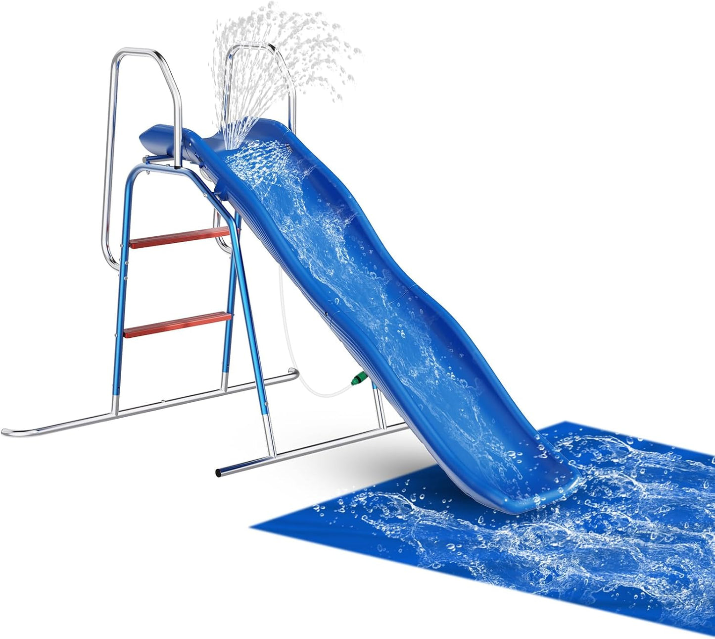 Water Slide for Kids Backyard with 3-Zone Spray Fun