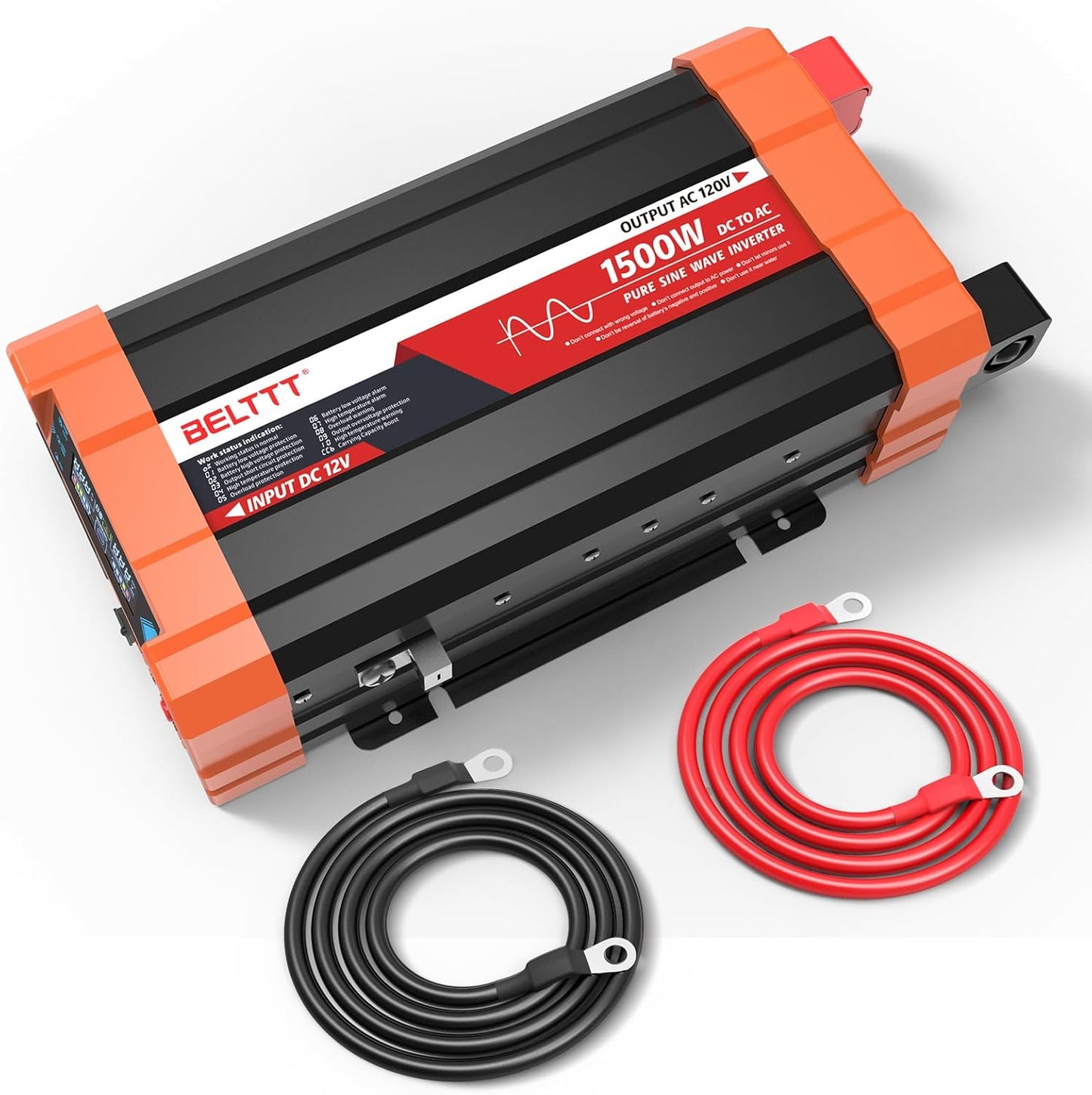 1500W Pure Sine Wave Inverter for RV, Truck, and Solar Use