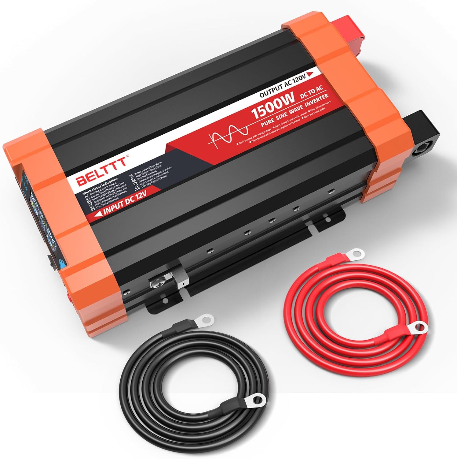 1500W Pure Sine Wave Inverter for RV, Truck, and Solar Use