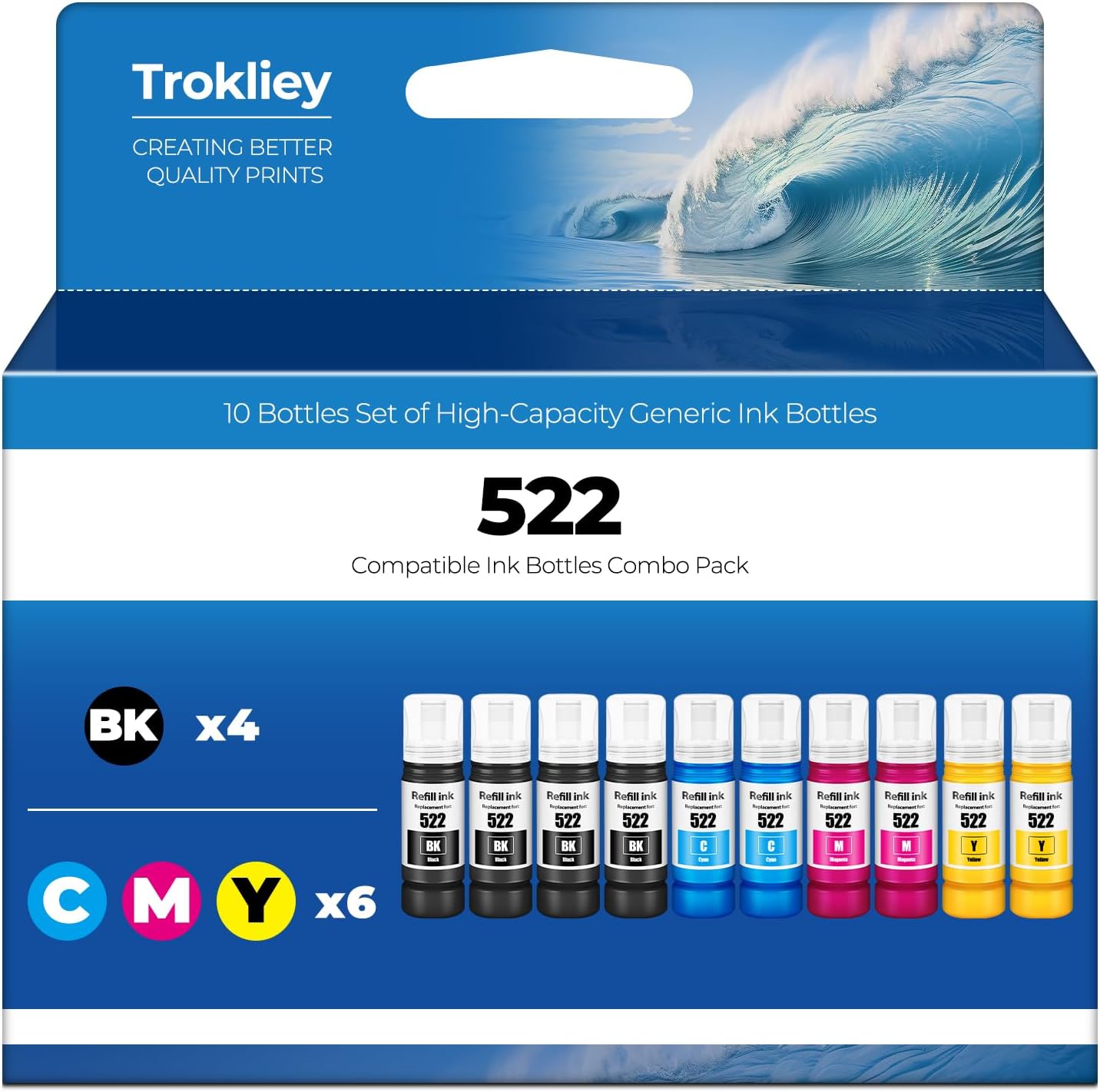 522 Ink Refill Bottles for ET-2800 ET-4800 ET-2400 Printers