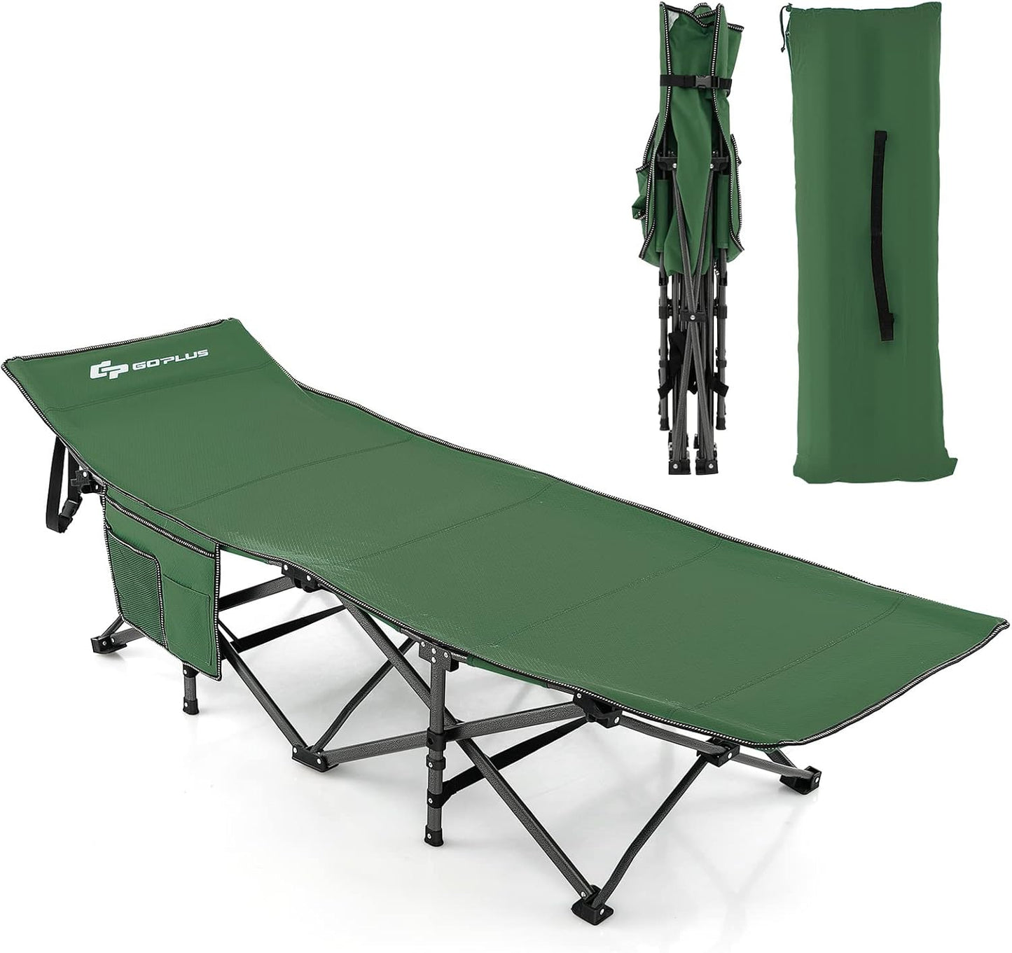 Goplus Folding Camping Cot - 600LBS Weight Capacity