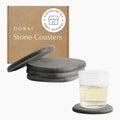 Stone Coaster Set 4 Pack - Absorbent Diatomite Slate Coasters