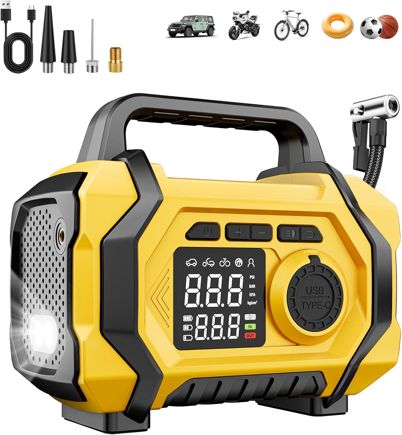 Portable Tire Inflator Air Compressor for Fast 150PSI Inflation
