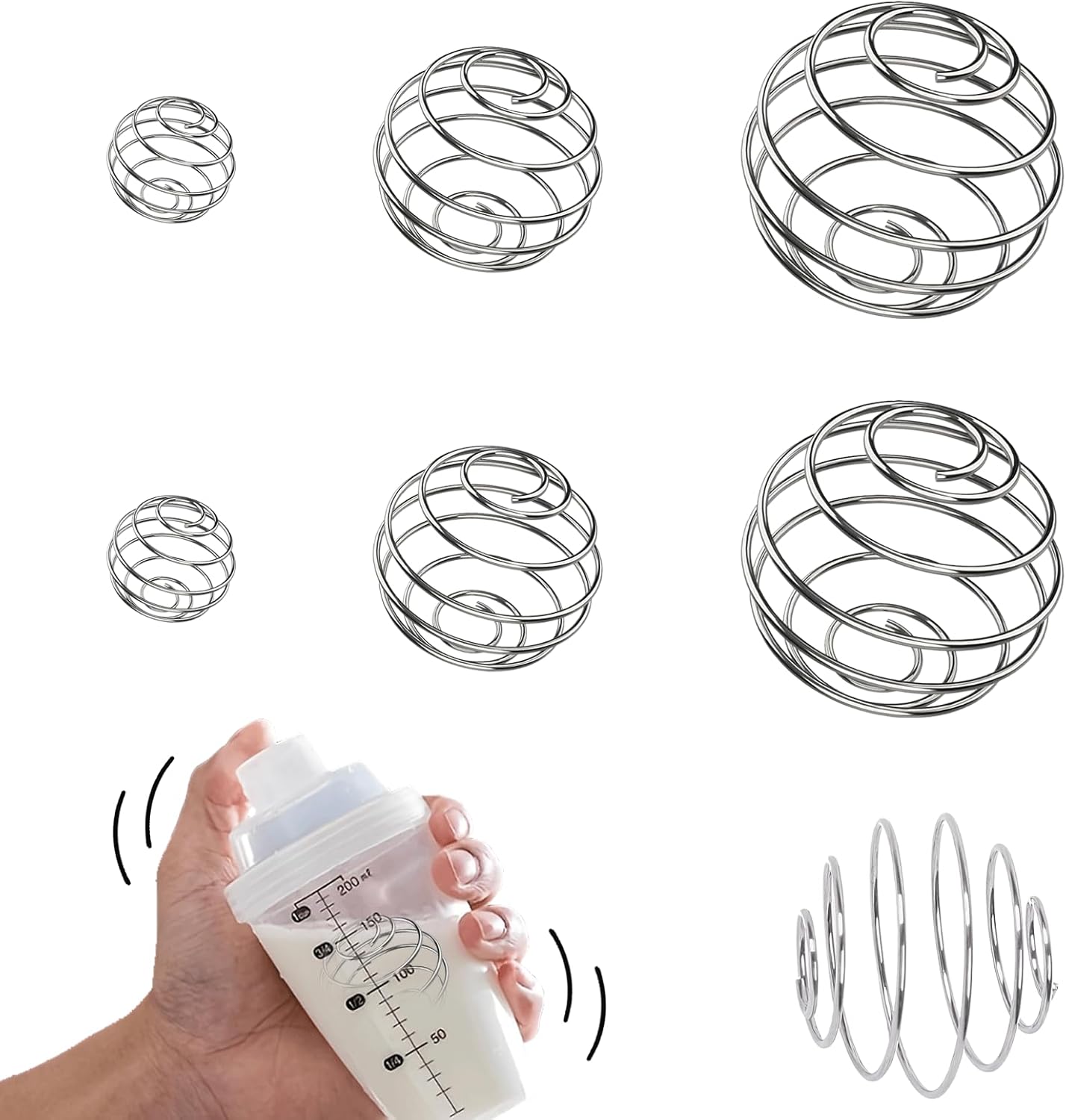 Stainless Steel Mixer Balls - 6PCS Set for Smooth Shakes
