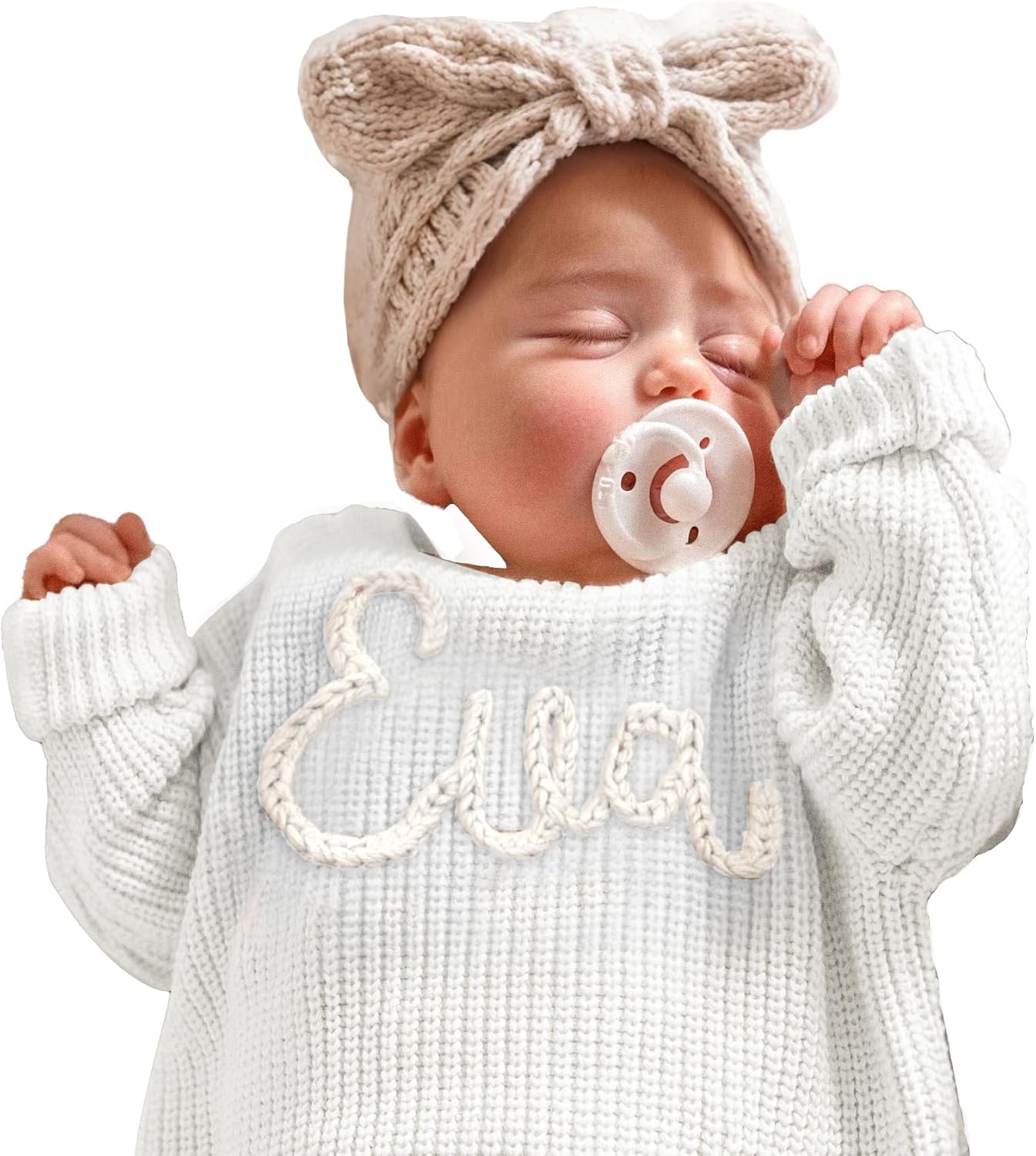Custom Hand-Embroidered Baby Sweater - Unique Personalized Gift