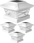 Solar Outdoor Post Cap Lights - Bright LED Solar Post Caps (4 Pack)