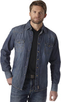 Wrangler Men's Long Sleeve Western Snap Shirt for Casual Style