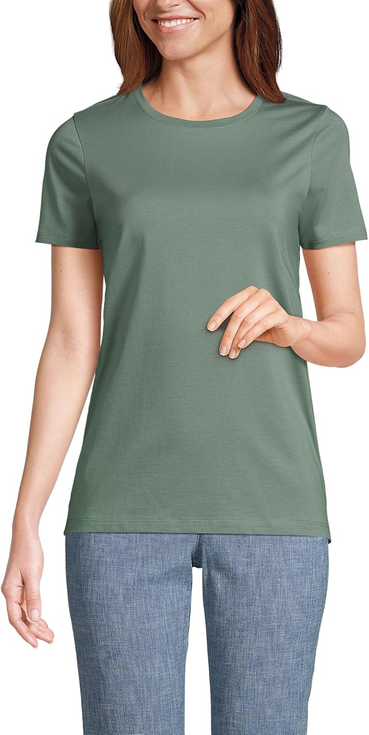 Relaxed Supima Cotton Crew Neck T-Shirt for Women - Versatile Style
