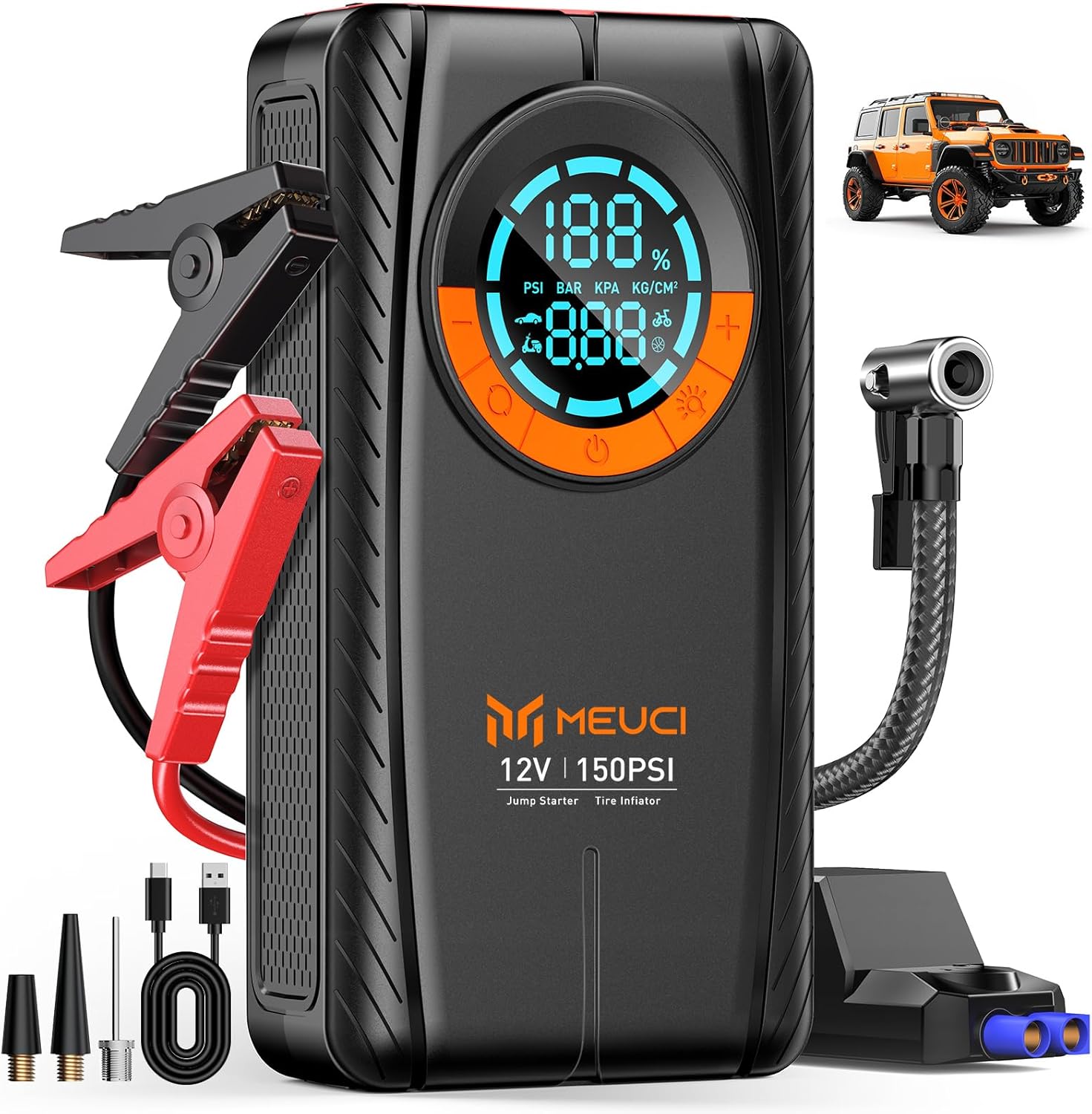 MEUCI Ultimate 3500A Jump Starter with Air Compressor
