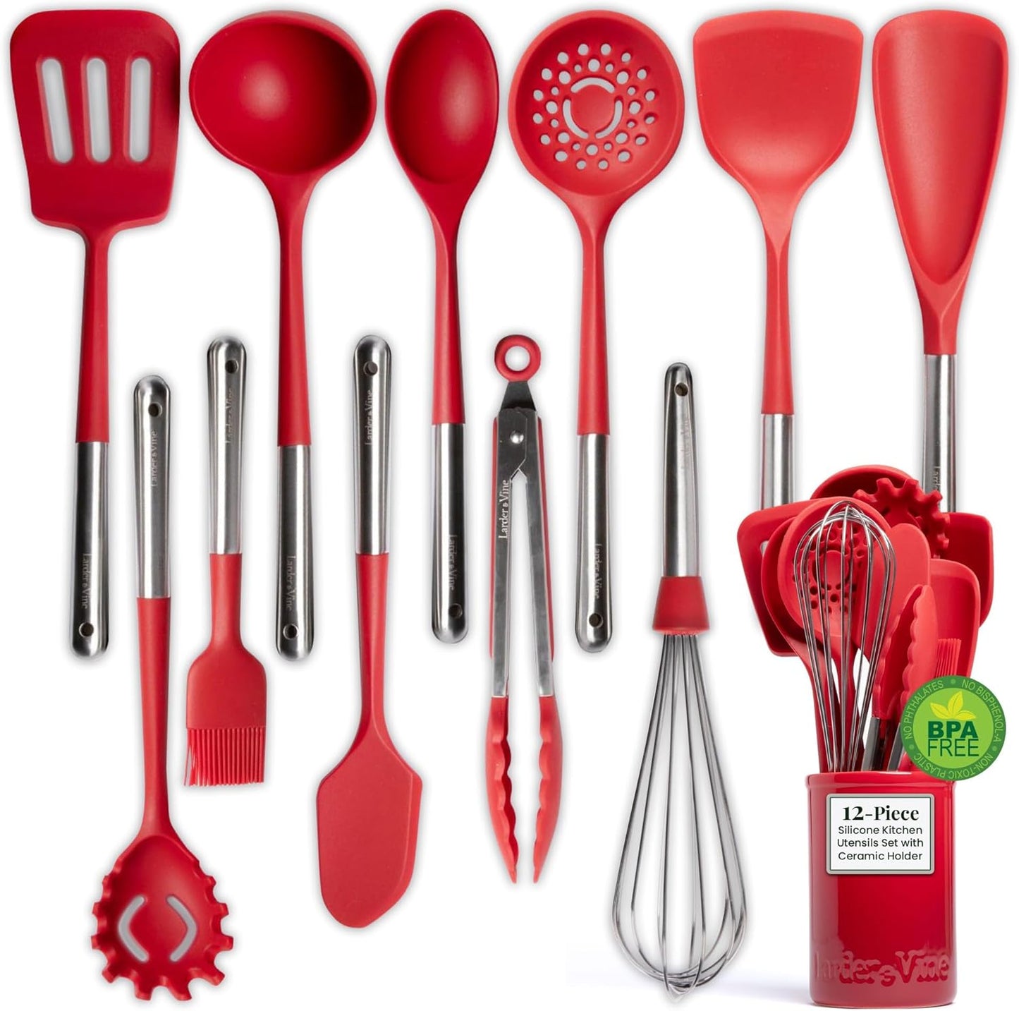 12-Piece Silicone Kitchen Utensils Set for Every Cooking Need
