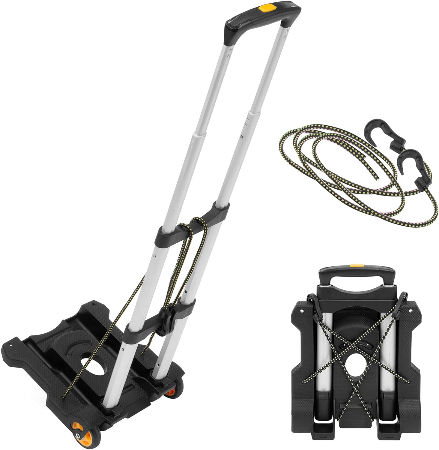 Mount-It! Foldable Luggage Cart with Wheels for Easy Transport