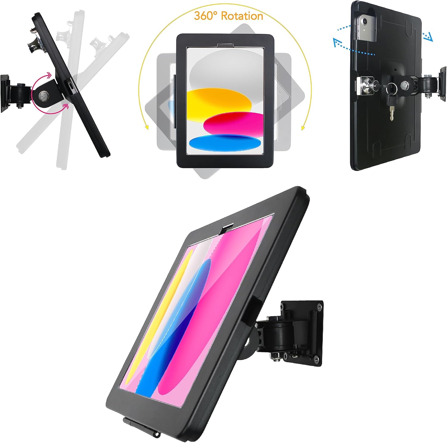 Wall Mount Bracket for 2025 iPad 11in and 2022 iPad 10.9