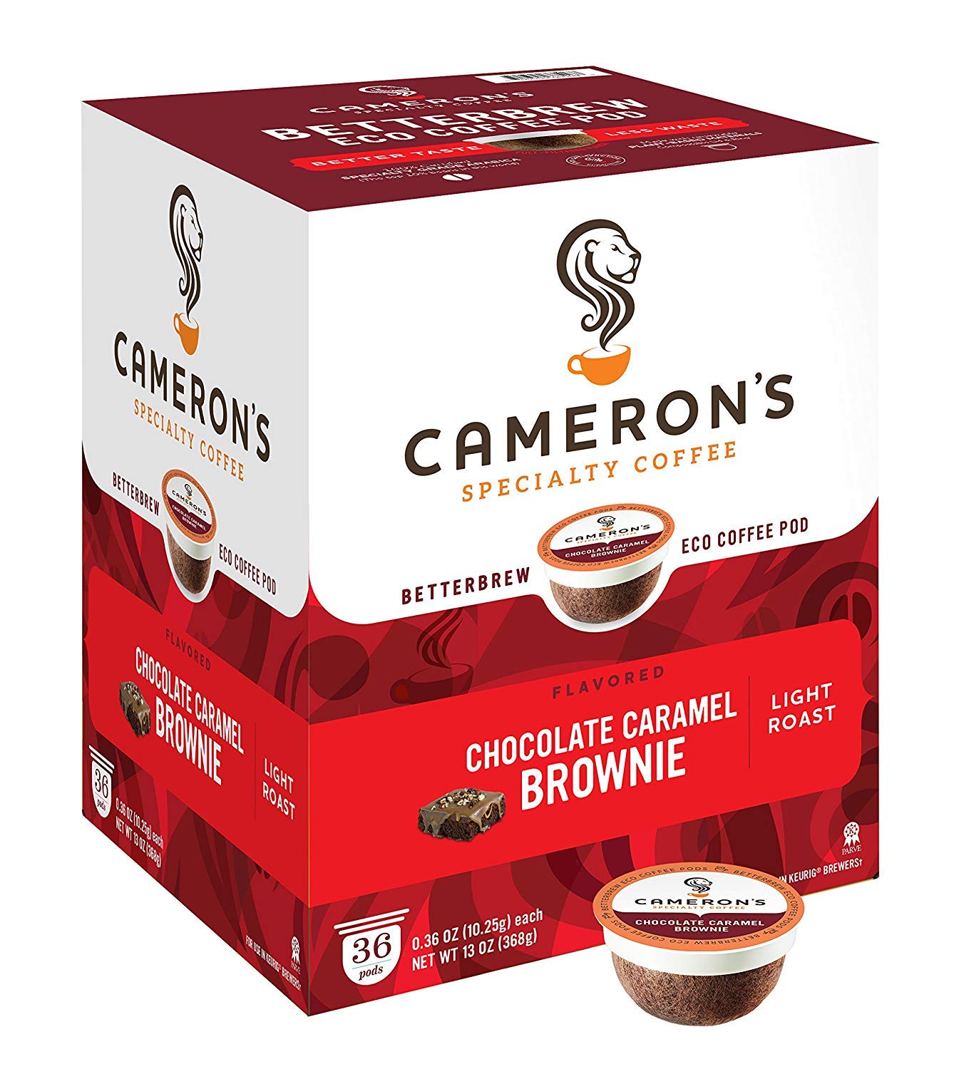 Cameron's Chocolate Caramel Brownie Pods - 36 Count